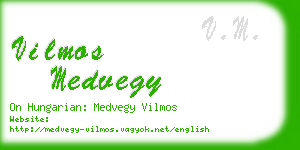 vilmos medvegy business card